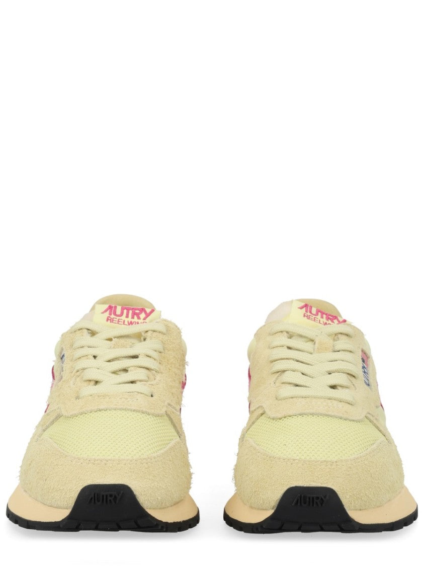 Autry Reelwind Low Suede Overlays Pink Sneakers