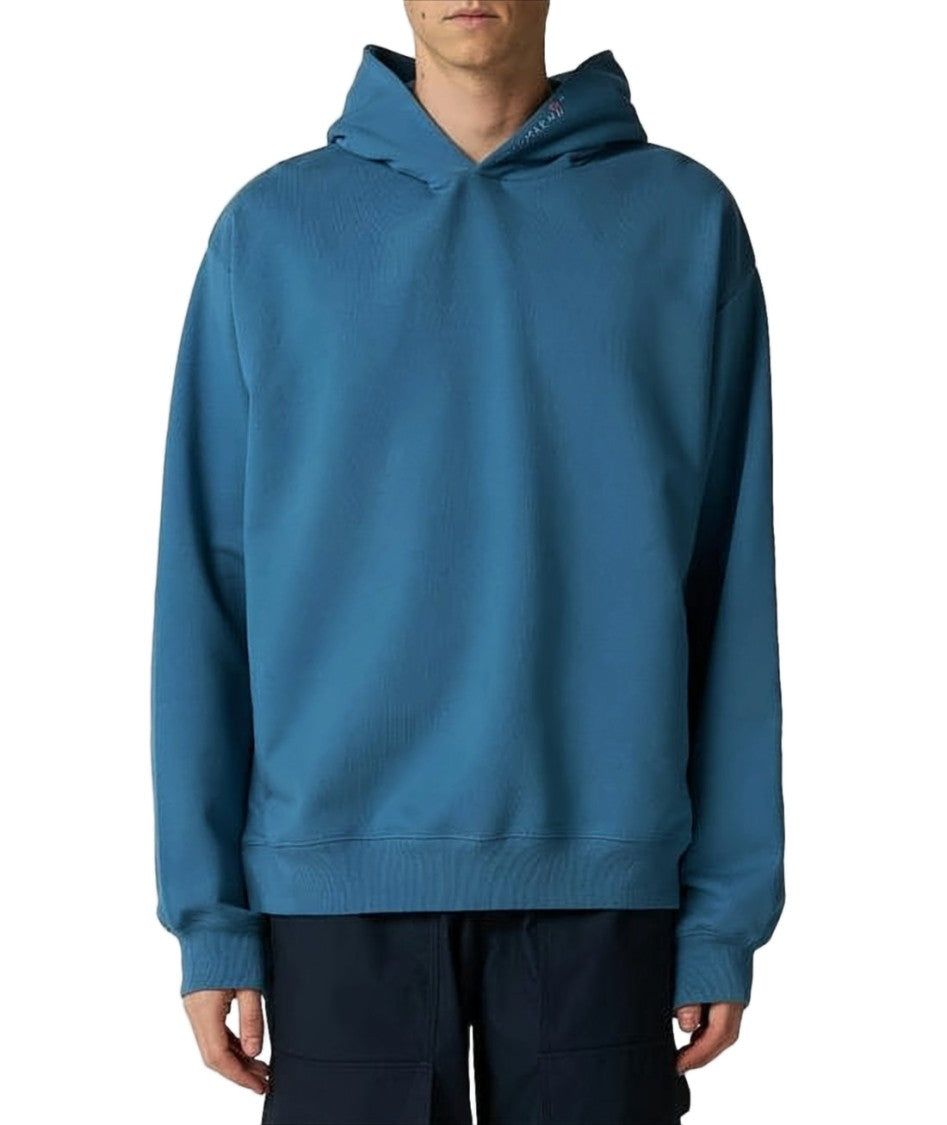Marni Relaxed Fit Blue Cotton Hoodie