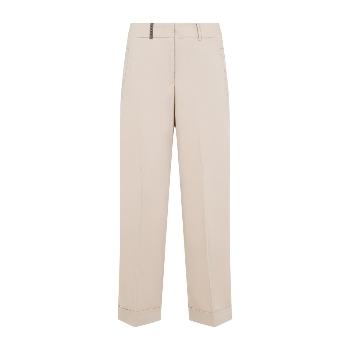 Peserico Tailored Straight Leg Trousers In Cotton Blend
