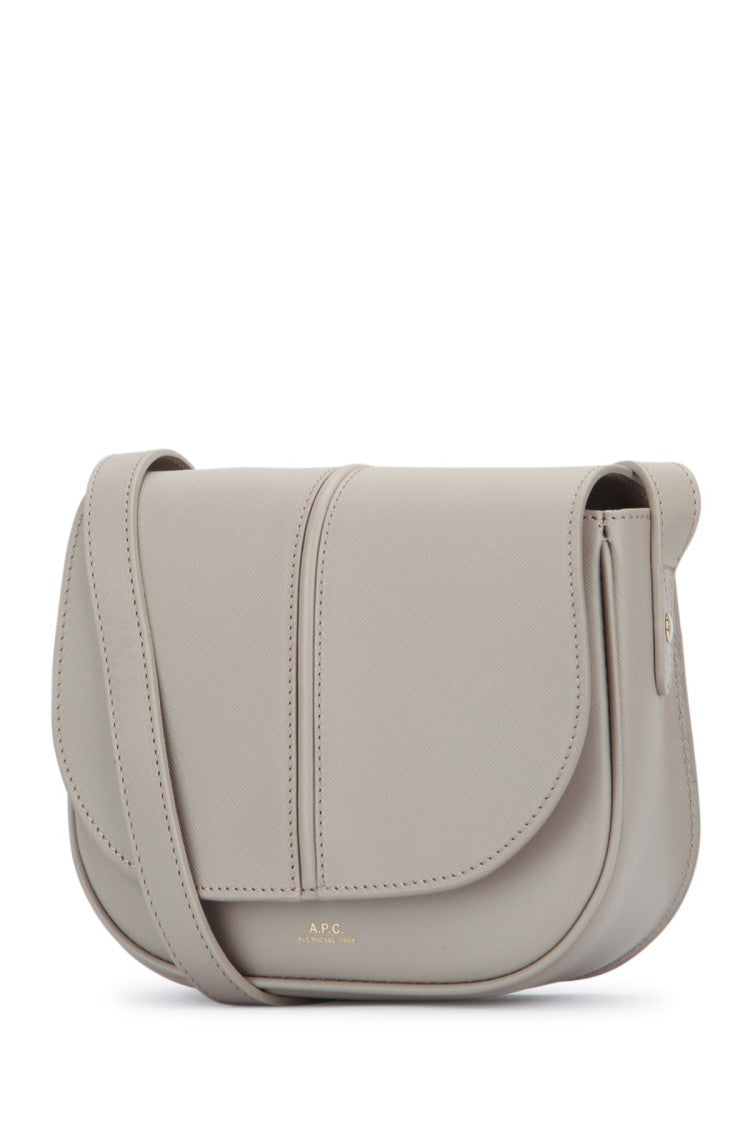 A.P.C. Rounded Flap Leather Shoulder Bag