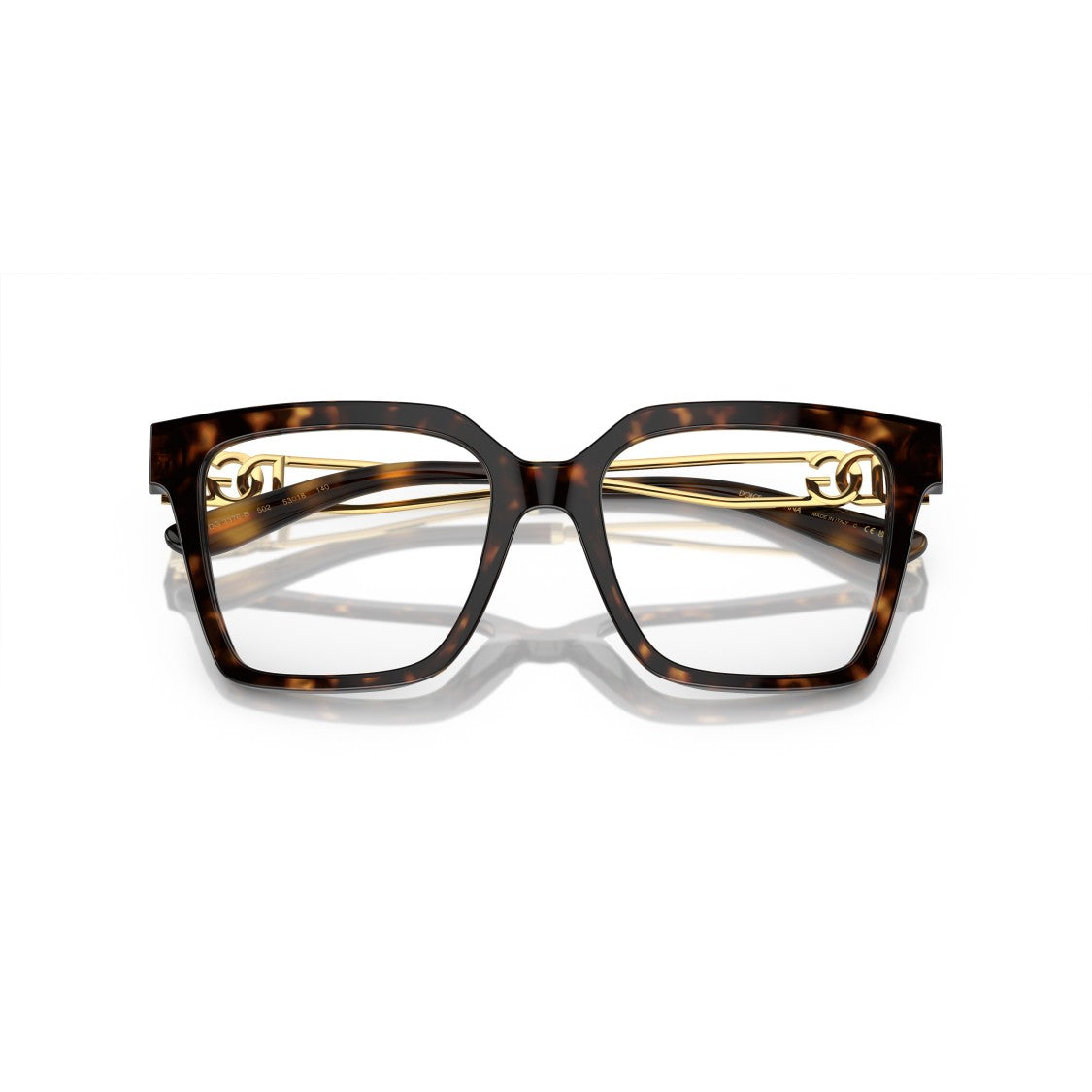 Dolce & Gabbana 0Dg3376b Oversized Square Frame Tortoiseshell Eyeglasses