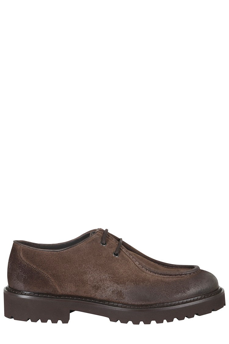 Doucal's Creta Parabout Suede Lace-Up Derby Shoes