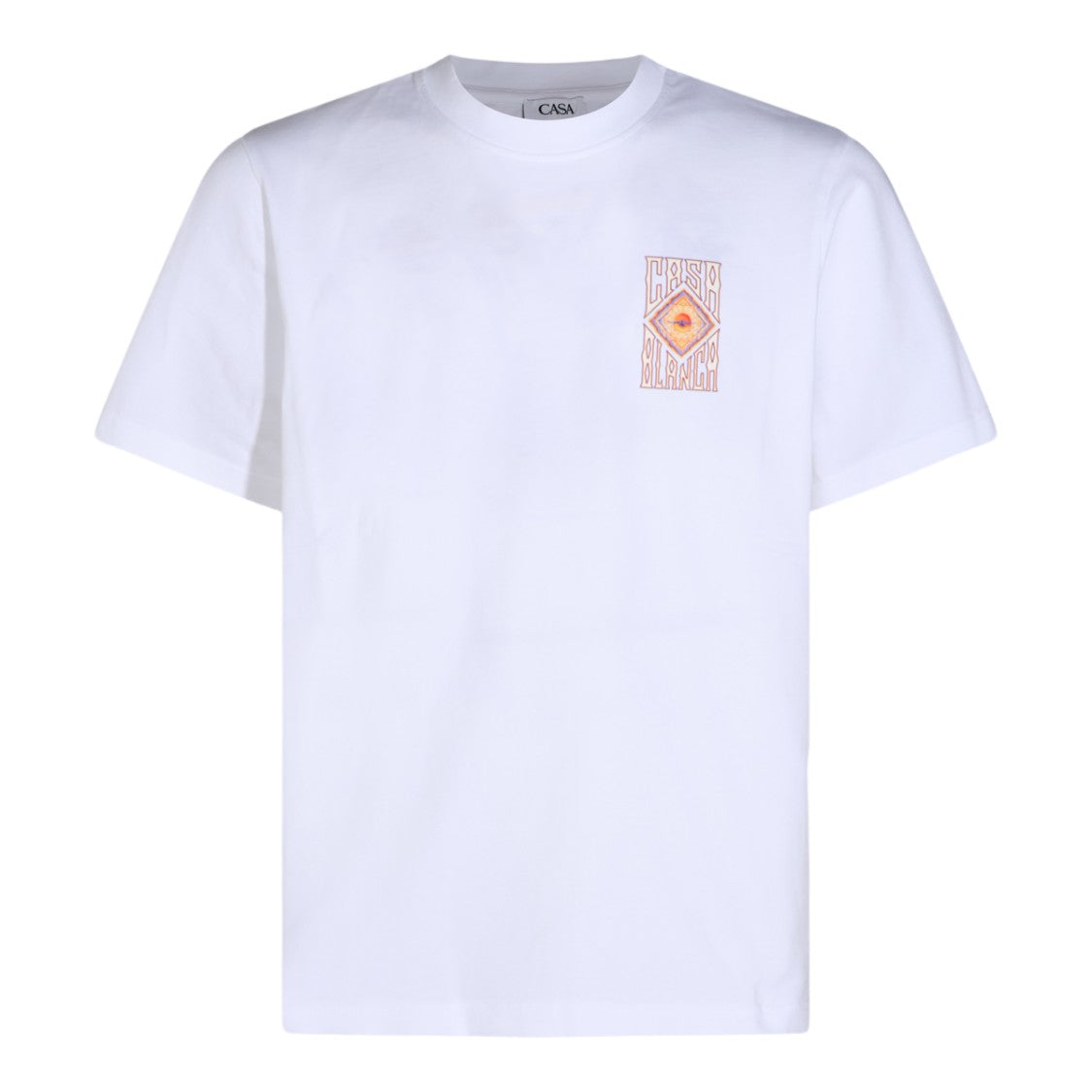 Casablanca White Geometric Graphic Short-Sleeve T-Shirt
