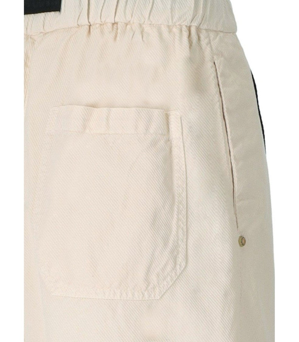 White Sand Carol Cream Ribbed Pants