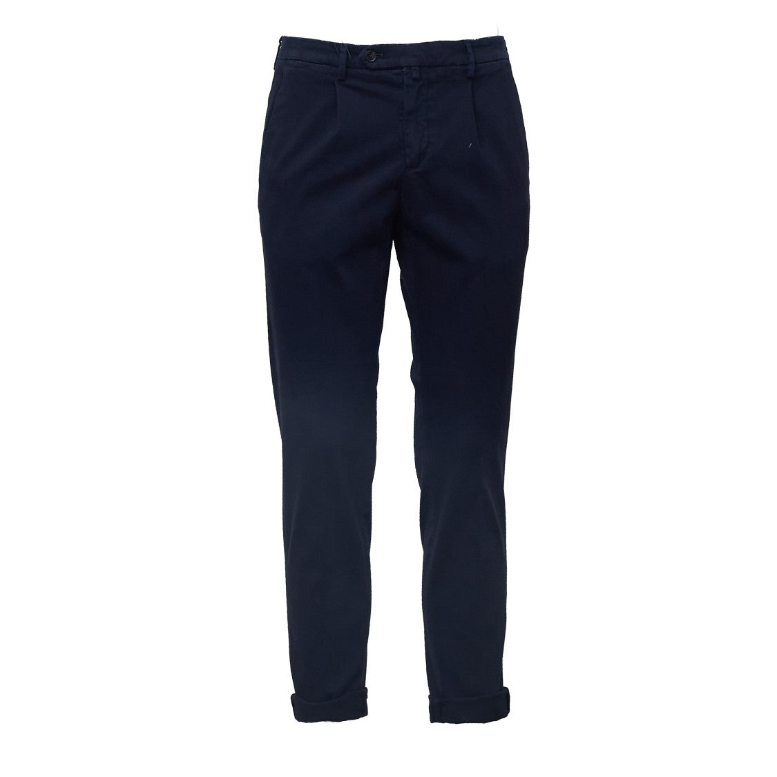 Briglia 1949 Tailored Slim-Fit Pants With Front Pinces And Cuffed Hems