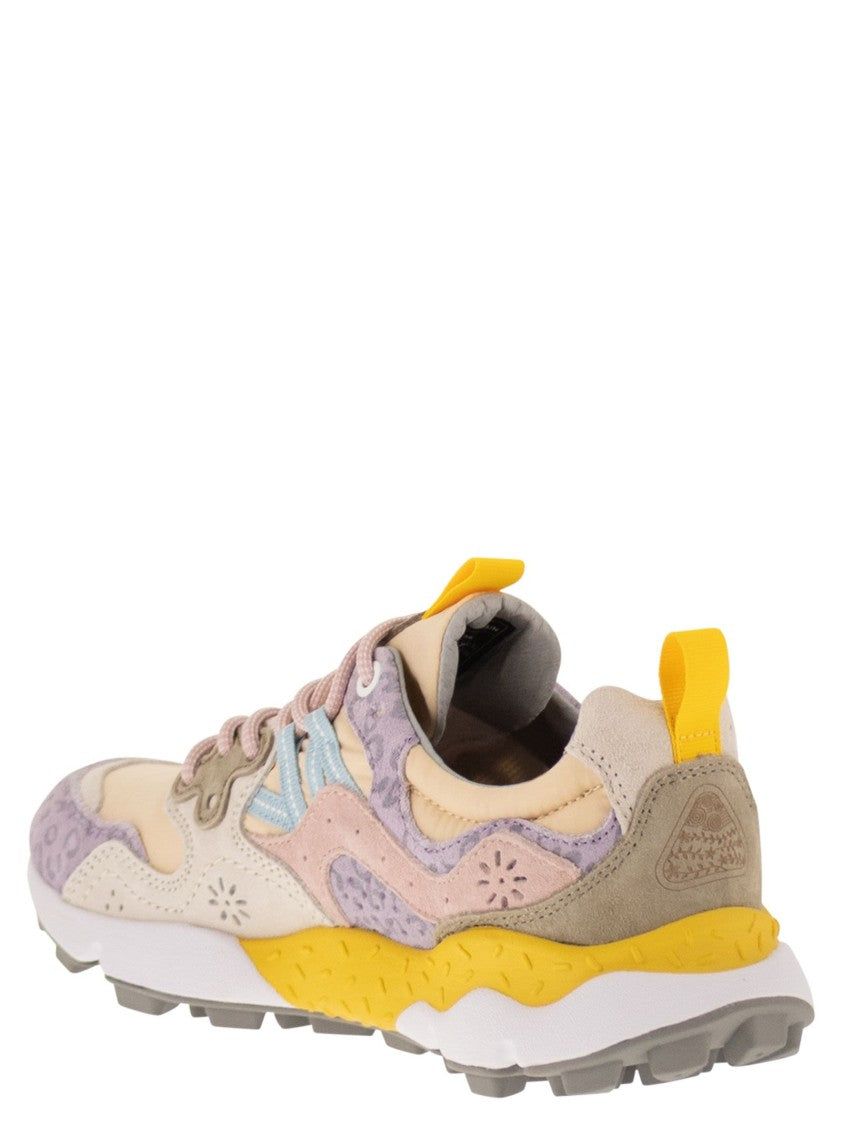 Flower Mountain Yamano 3 - Sneakers In Suede And Technical Fabric