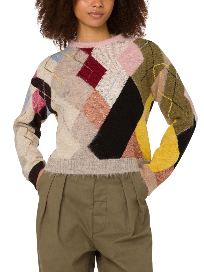 Moschino Classic Crewneck Wool Sweater With Embroidered Logo