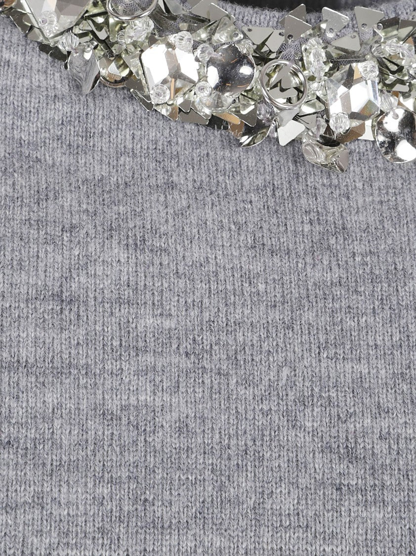 Tory Burch Short-Sleeved Wool-Cashmere Blend Sweater