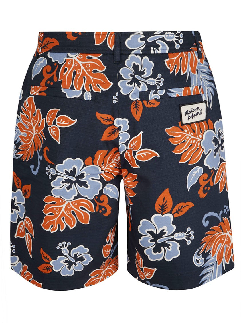Maison Kitsuné Casual Tropical Floral Shorts