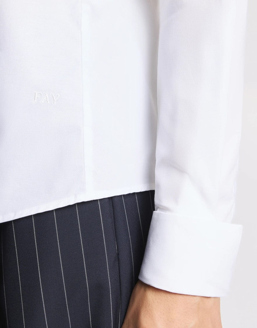 Fay Slim-Fit Long-Sleeved Shirt With Classic Collar