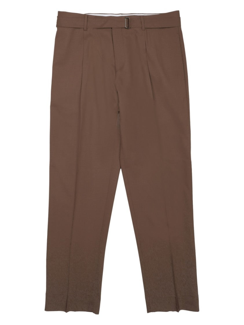 Be Able Straight-Leg Beige Trousers With Gradient Hem Design