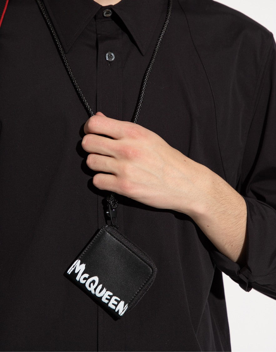 Alexander Mcqueen Graffiti Logo Wallet