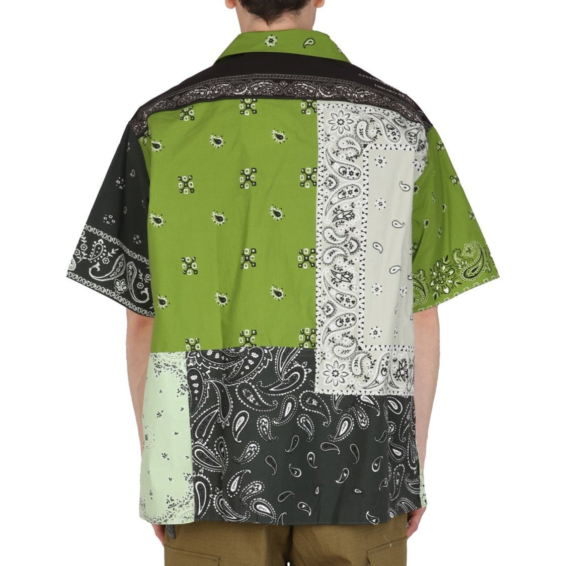 Kenzo Patchwork Design Cotton Shirt With Bandana Prints