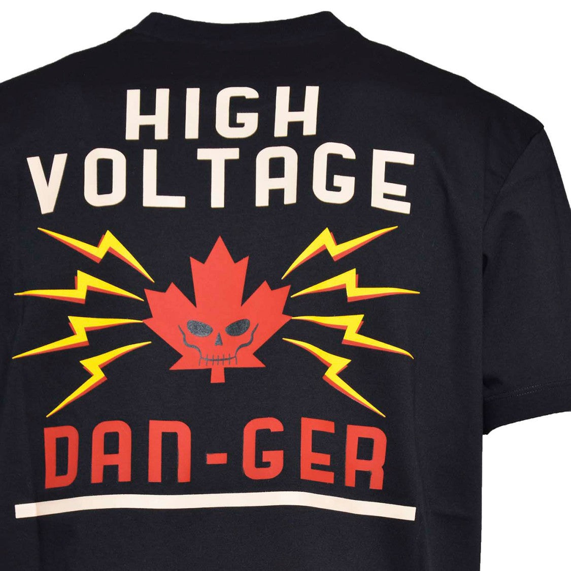 Dsquared2 High Voltage T-Shirt In Black Cotton