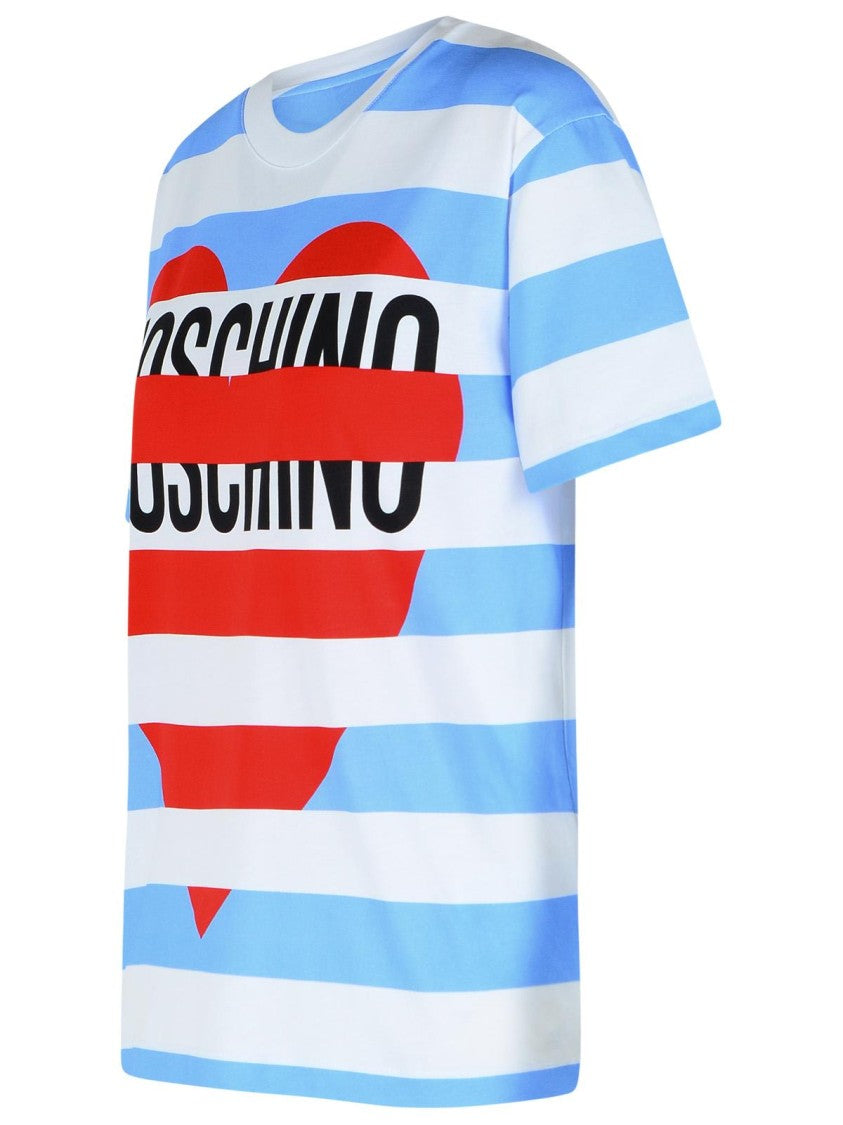 Moschino Jeans Light Blue Cotton T-Shirt