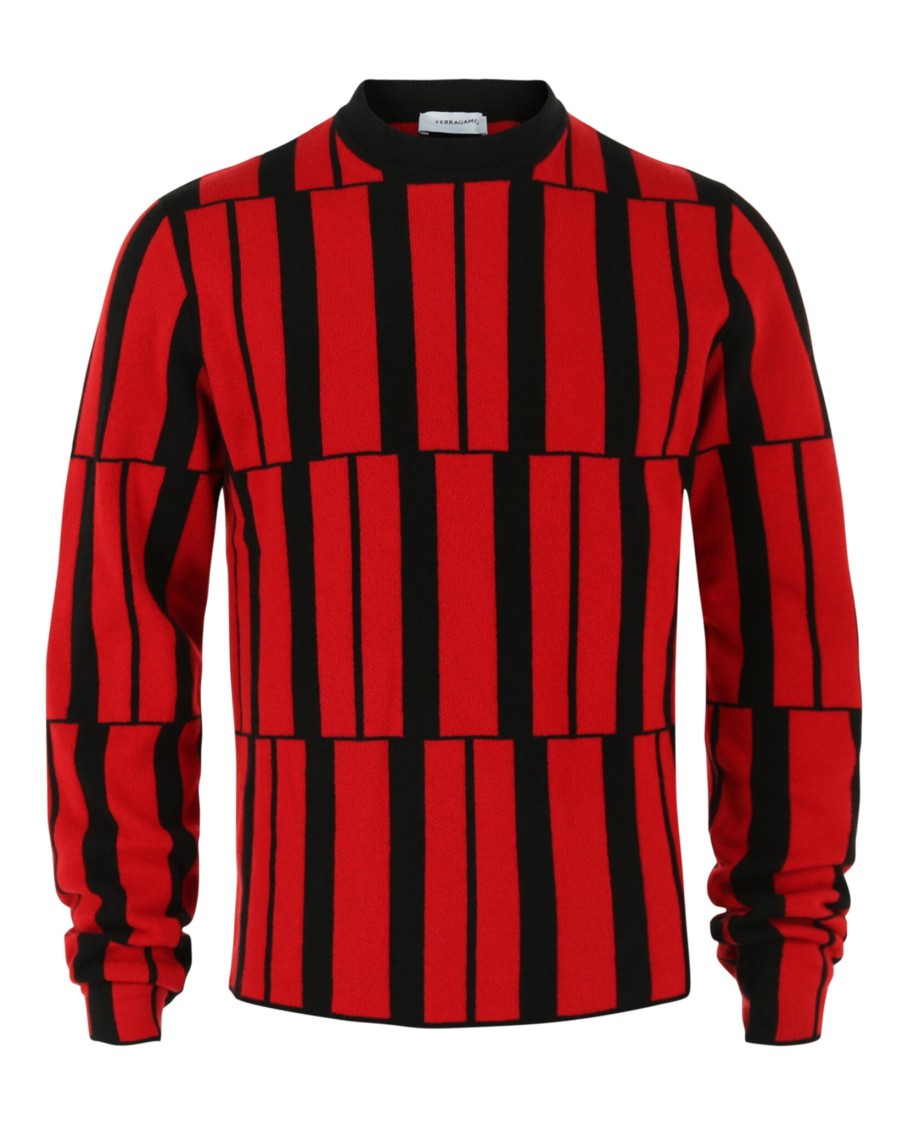 Ferragamo Cashmere Geometric Pattern Sweater