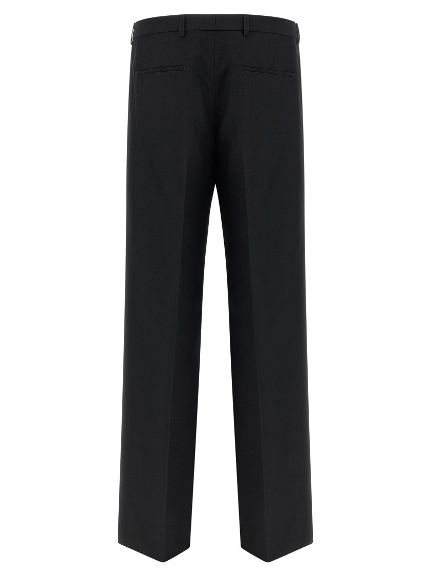 Gucci Technical Panama Tailored Trousers With Pleated Design
