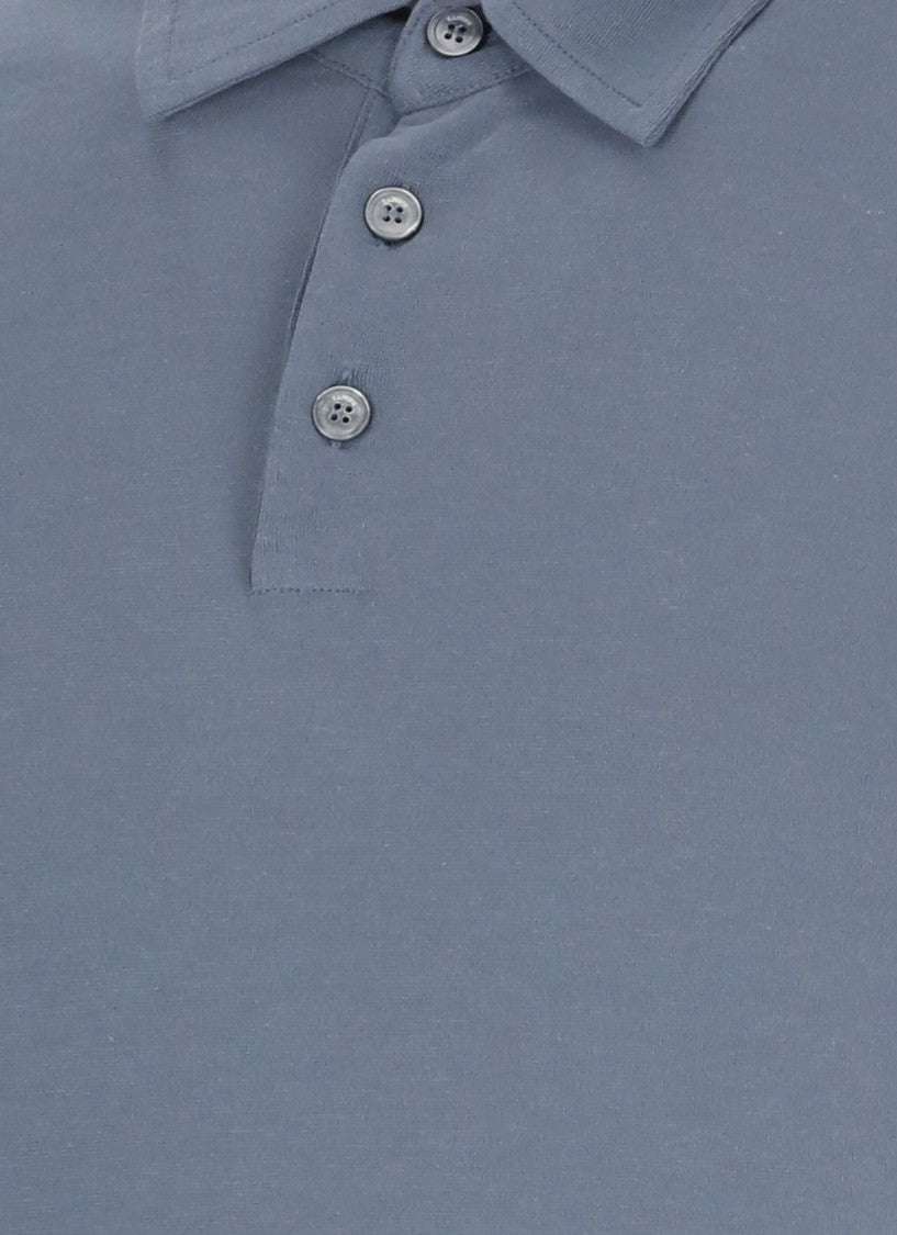 Zanone Blue Mc Polo Shirt