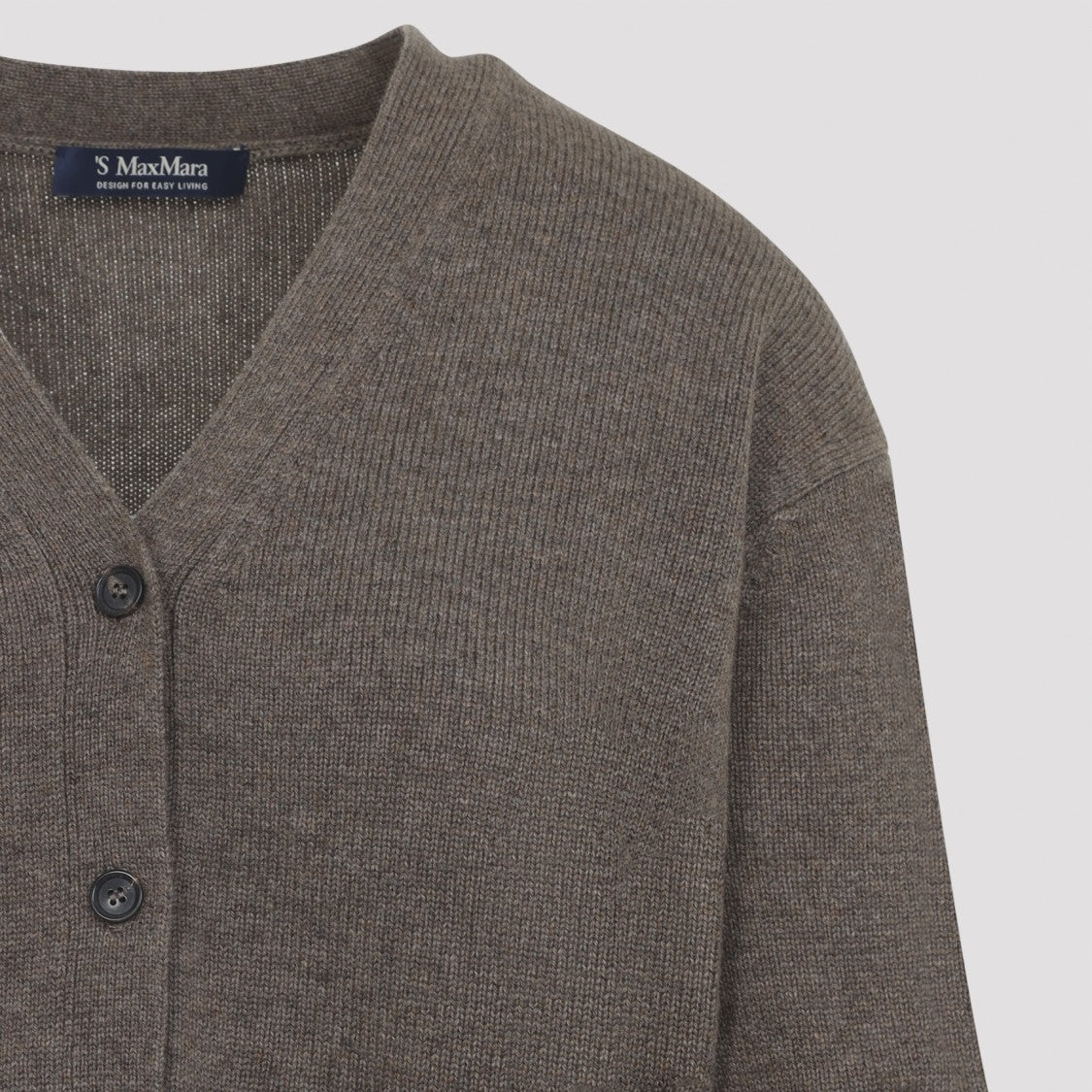 Max Mara Cedro Brown Wool And Cashmere Cardigan
