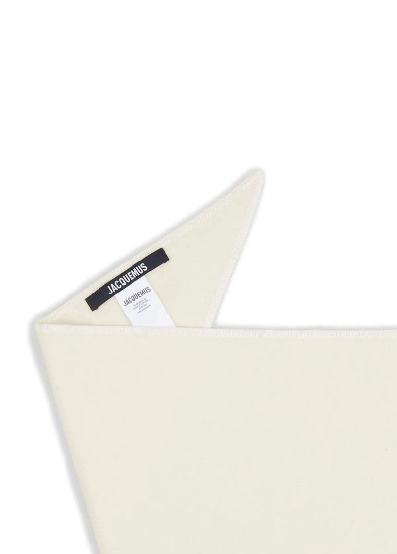 Jacquemus Triangular White Cashmere Scarf