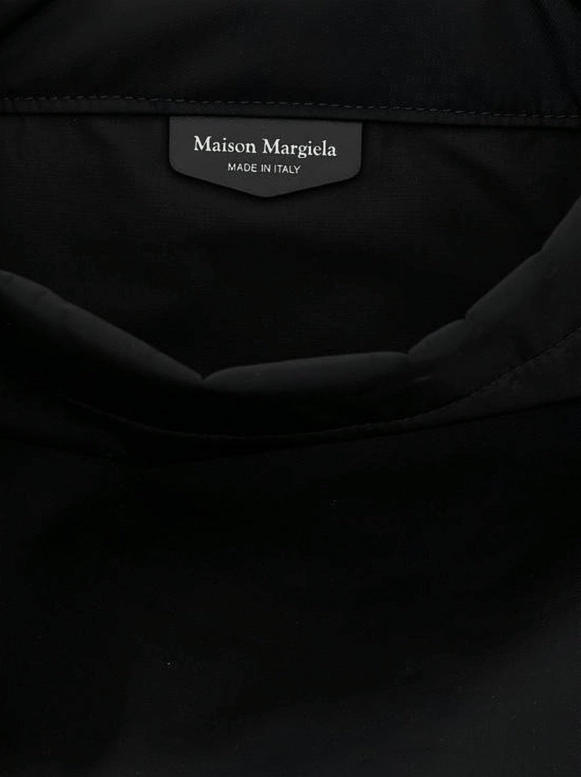 Maison Margiela Rectangular Black Shoulder Bag With Padded Handle