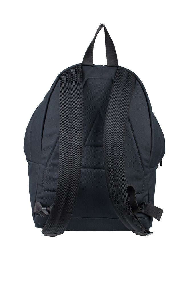 Ambush Navy Blue Canvas Backpack With Embossed Logo