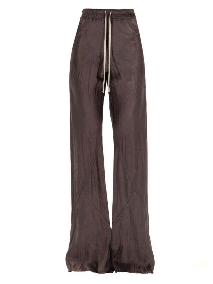 Rick Owens Bias Cupro Wide-Leg Drawstring Pants