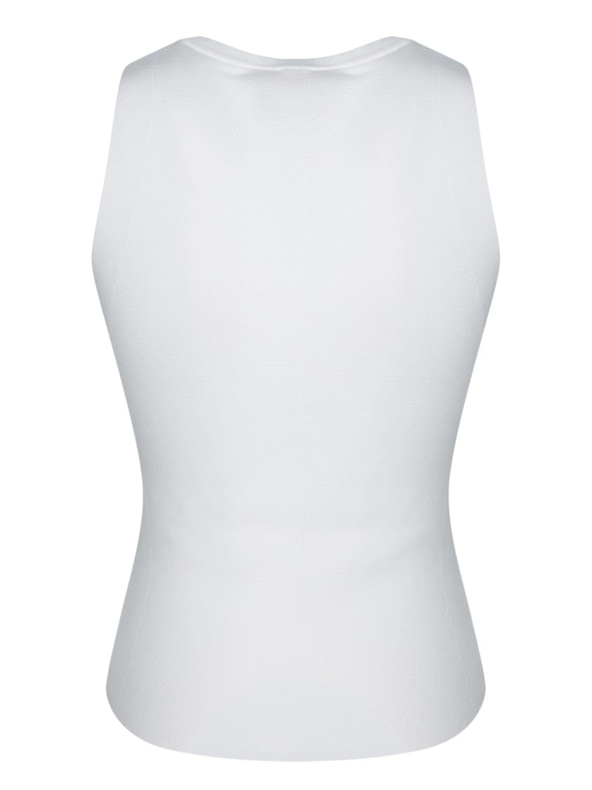 Diesel Sleeveless Top With Geometric Cut-Out Logo Detail