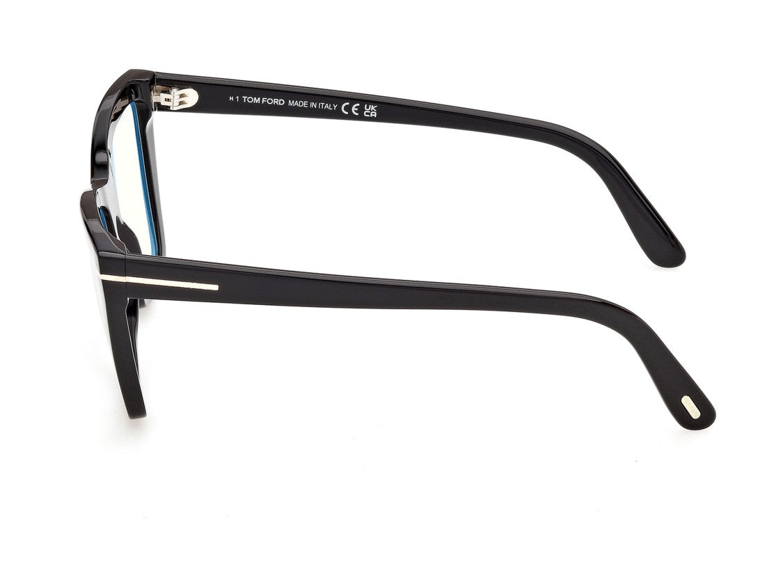 Tom Ford Ft6189-B Oversized Silver Detail Acetate Square Sunglasses