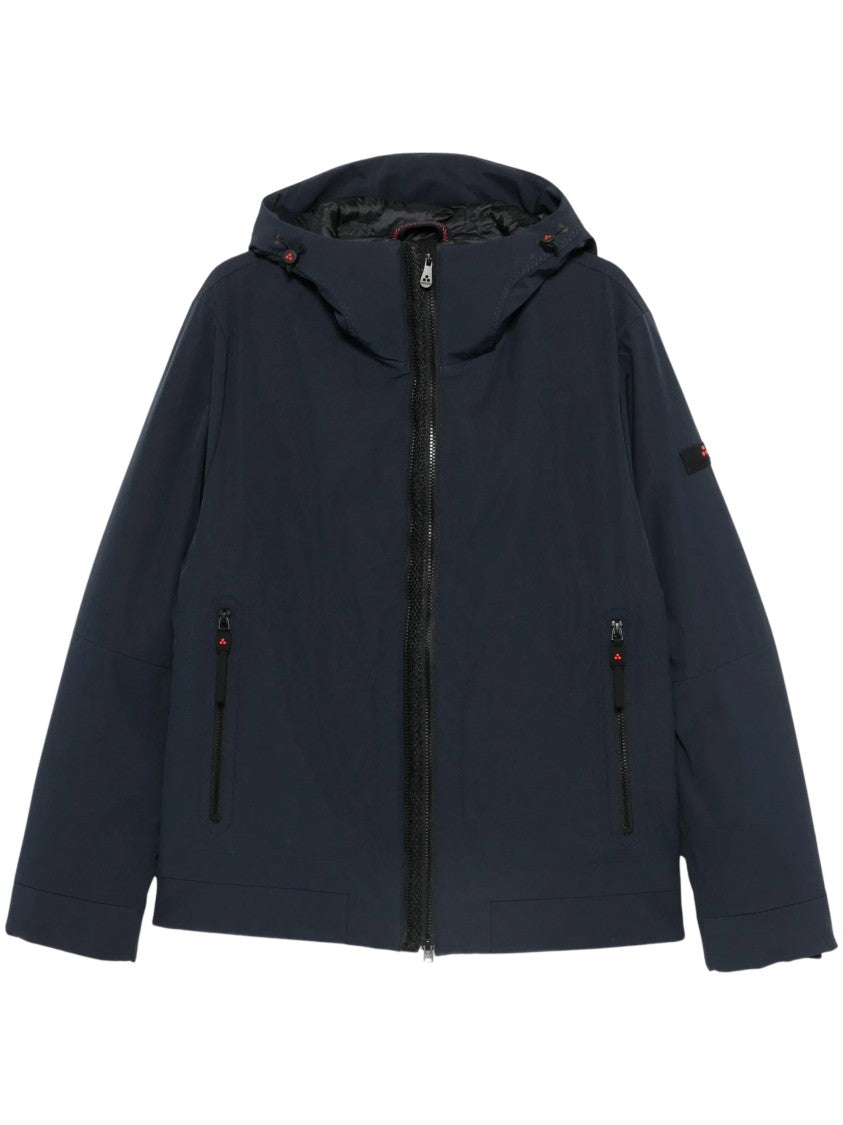 Peuterey Hooded Logo Patch Zip-Up Jacket