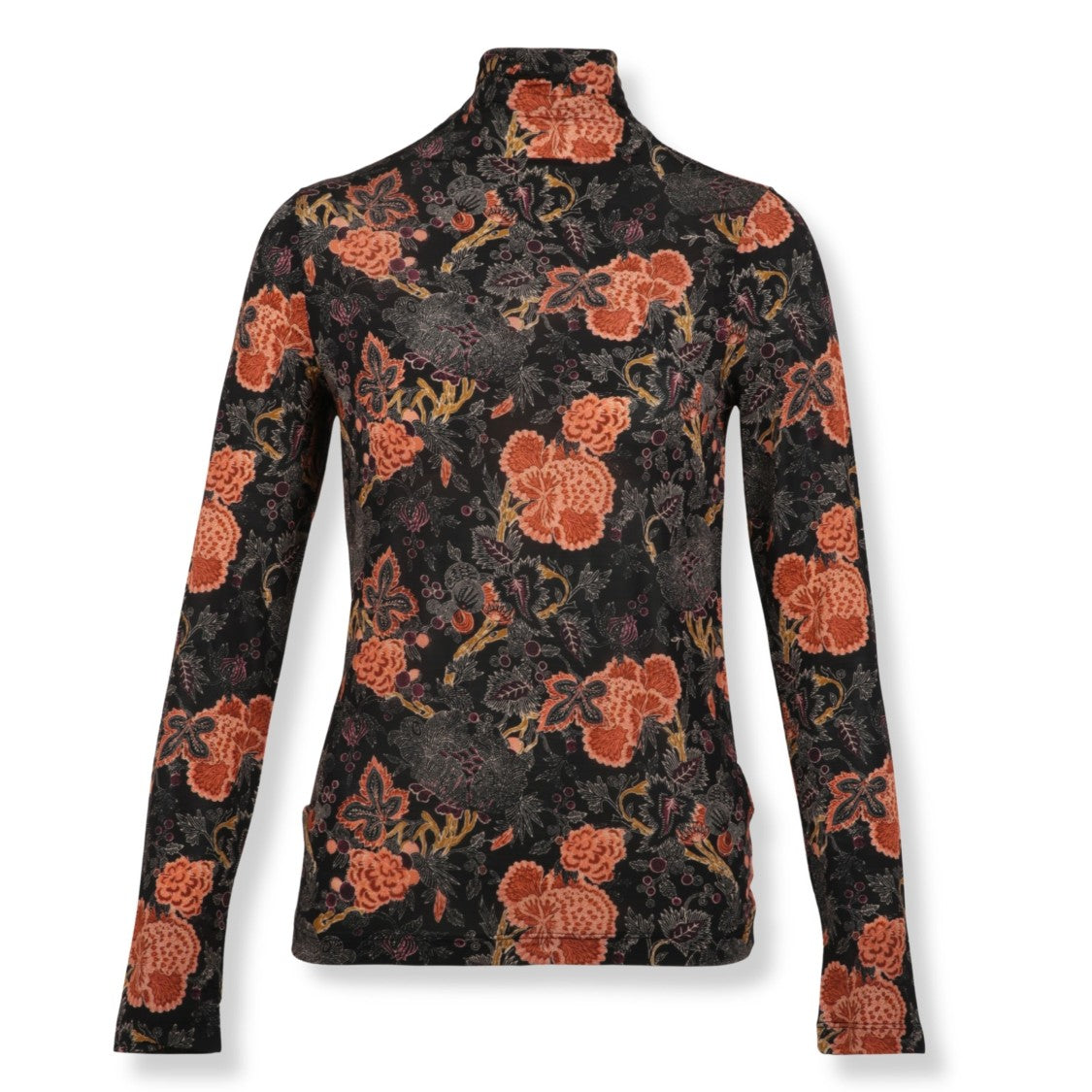 Ulla Johnson Floral High-Neck Fitted Top