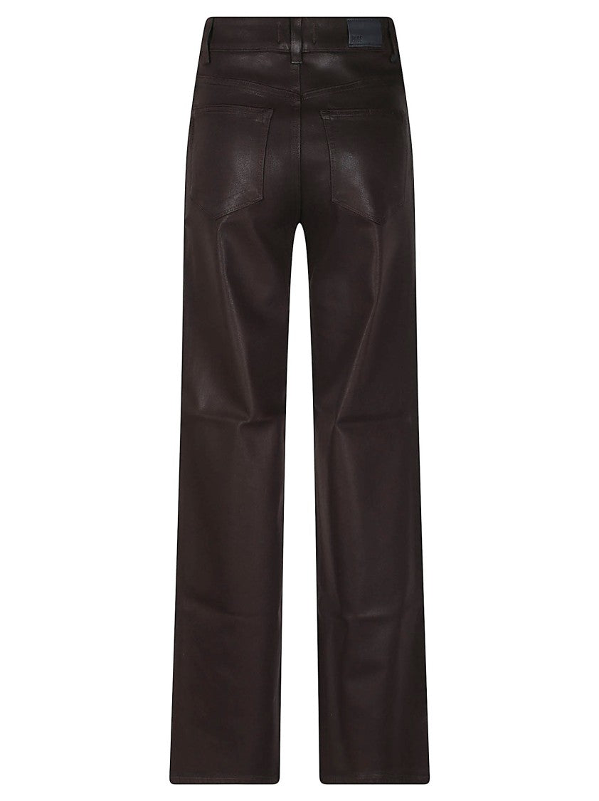 Paige Sasha Leather-Like Straight-Leg Jeans