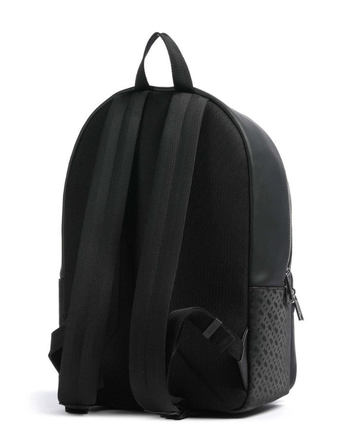 Boss Monogram Motif Backpack With Zip Closure