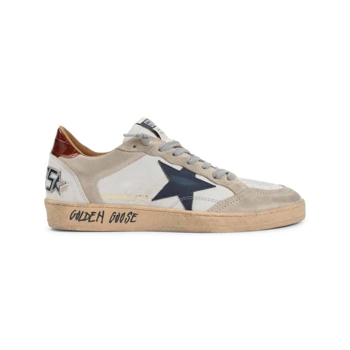 Golden Goose Leather Sneakers With Vintage Aesthetic