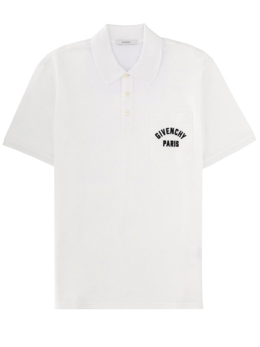 Givenchy Neutrals Arched Logo Givenchy Polo Shirt