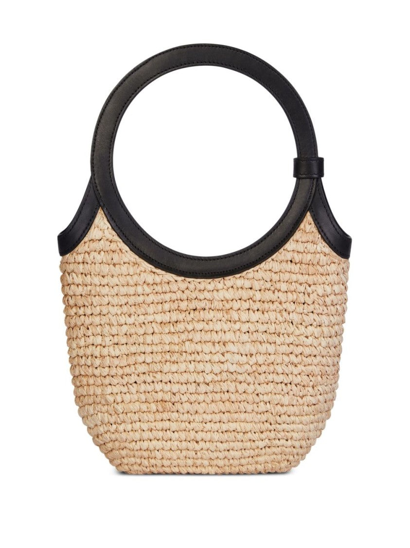 Courrèges Woven Sand Beige Open-Top Bag