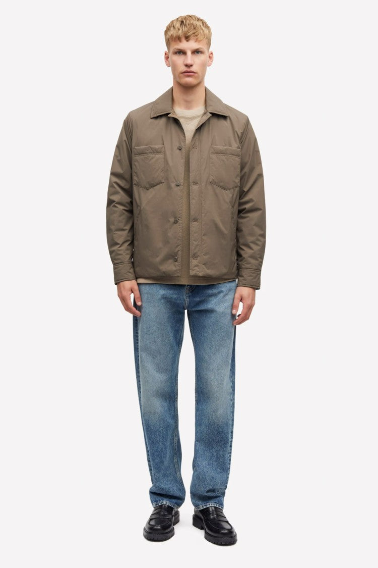 Samsoe Samsoe Khaki Shirt Jacket With Primaloft® Insulation