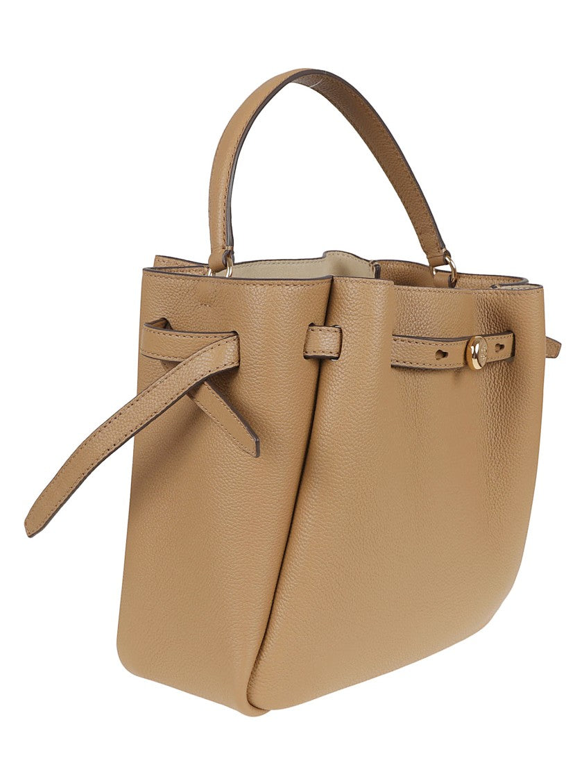 Tory Burch Structured Pebbled Leather Shopper Bag