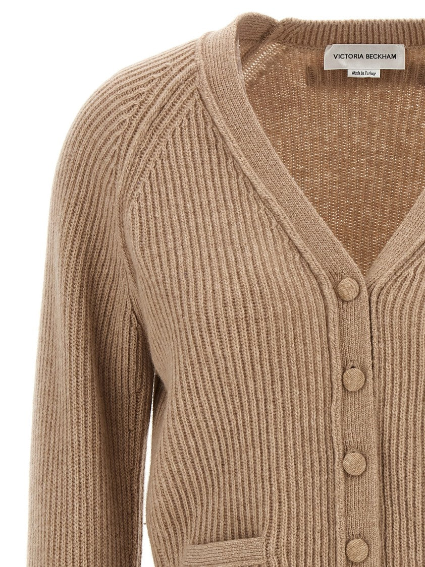 Victoria Beckham Stepped Hem Cardigan
