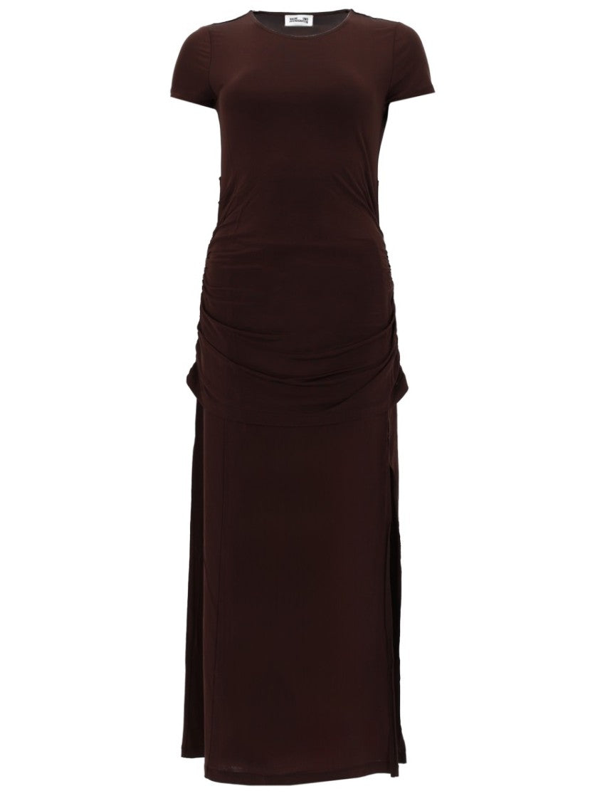 Baum Und Pferdgarten Jule Ruched Figures Side Slits Midi Dress