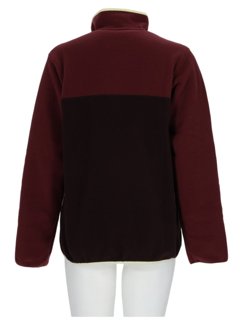 Patagonia Two-Tone Brown Sweater With High Collar And Contrasting Pocket Detail