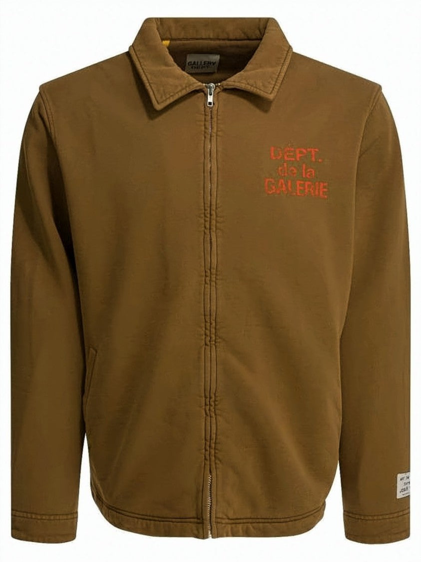 Gallery Dept. Brown Zip-Up Hooded Jacket
