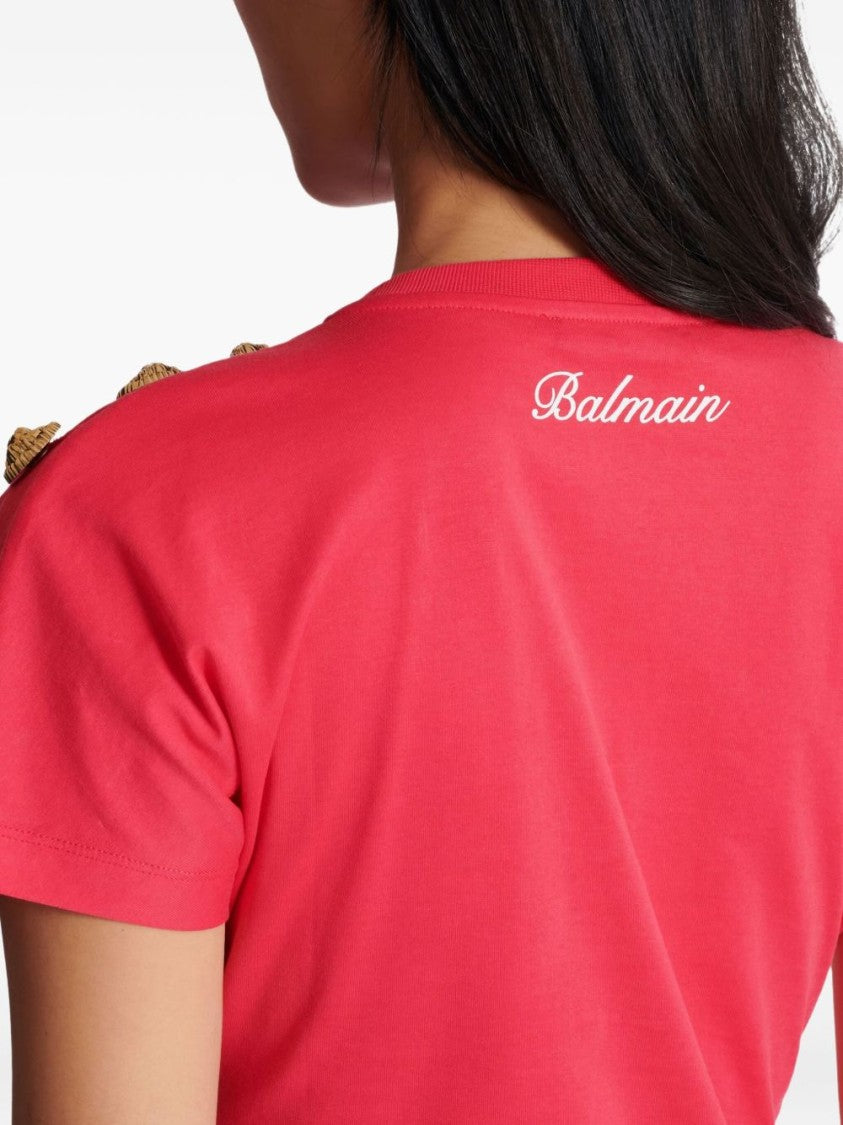 Balmain Silk And Nylon Lightweight Crew Neck Top