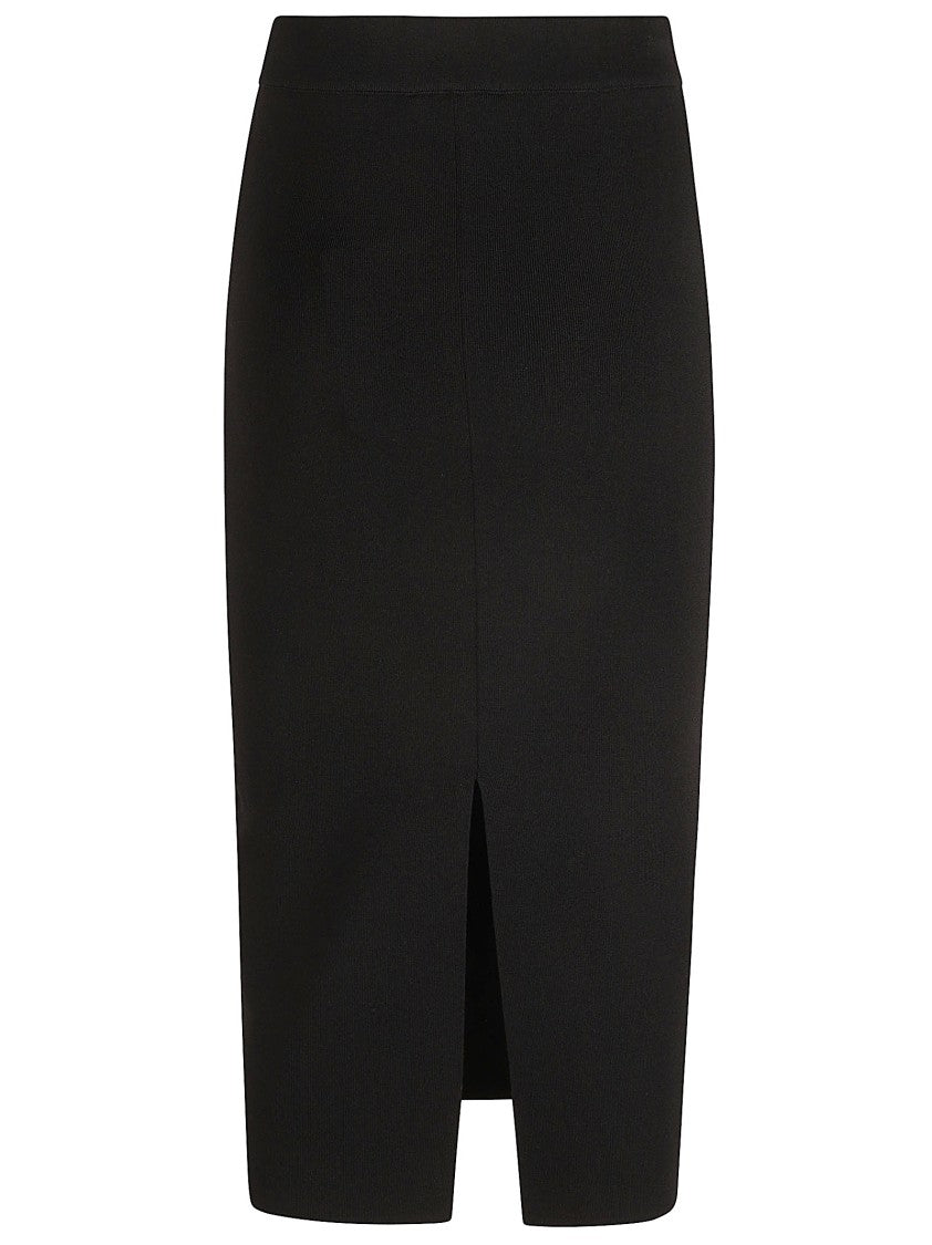 Max Mara Fitted Black Skirt With Back Slit