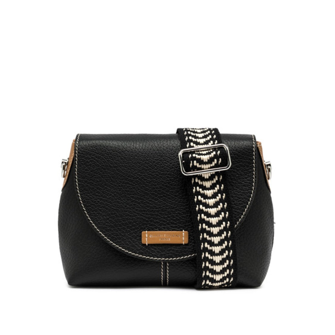 Gianni Chiarini Alessandra Shoulder Bag In Black Leather