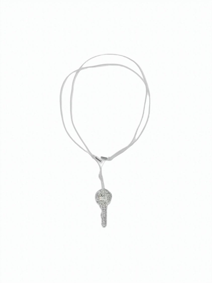 Mm6 By Maison Margiela Key-Pendant Necklace With Adjustable Cotton Cord