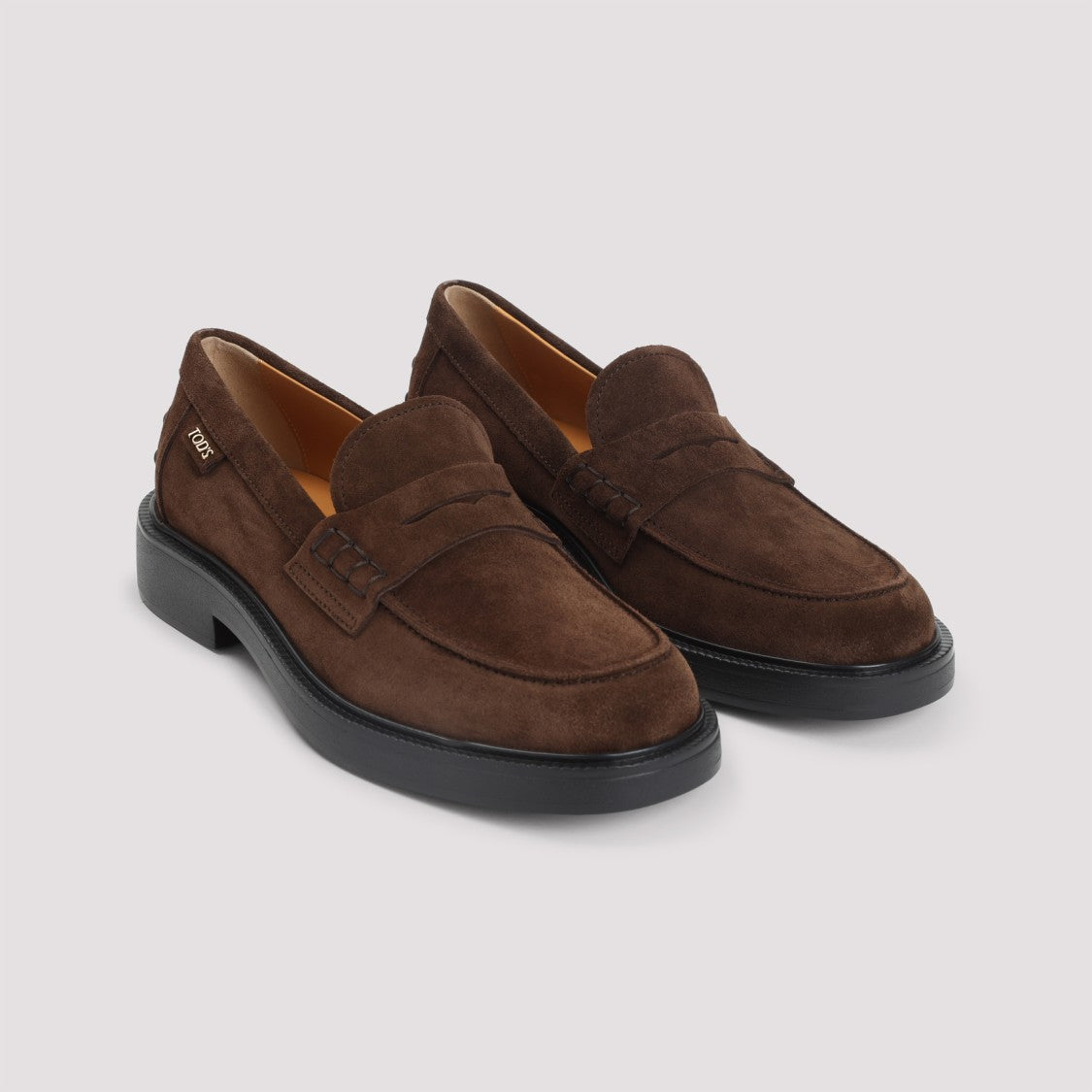 Tod's Brown Africa Suede Leather Loafers