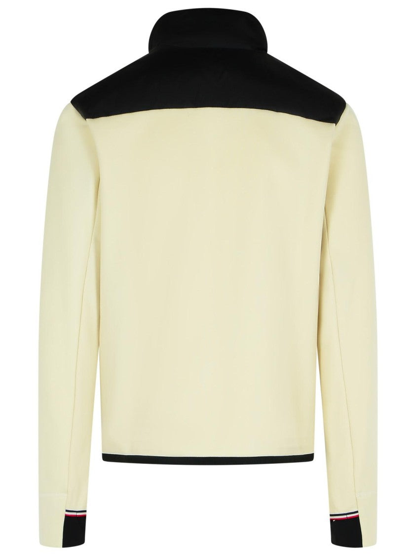 Moncler Grenoble Beige/Black Padded Sweatshirt In Polyester Blend