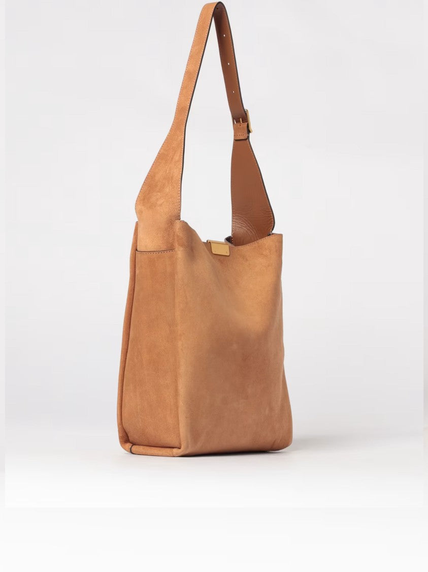 Gianni Chiarini Jo Medium Brown Suede Shoulder Bag