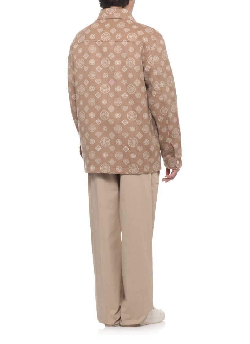 Casablanca Brown Monogram Wool Jacket
